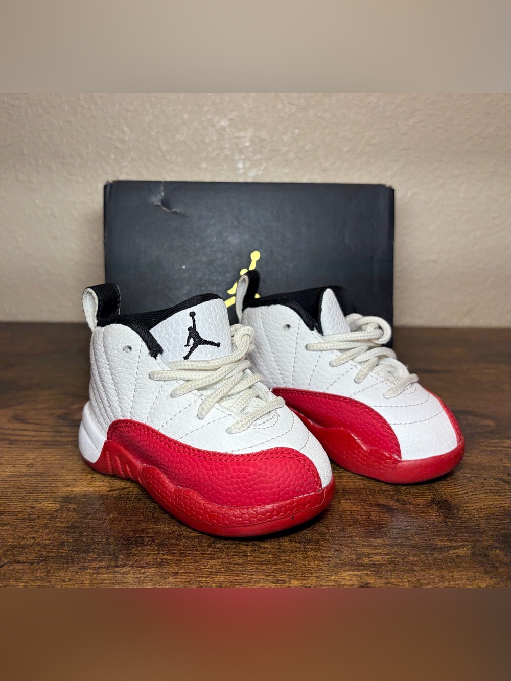 Jordan Cherry 12’s. Size 4C. Toddlers Great Condition with Original Box